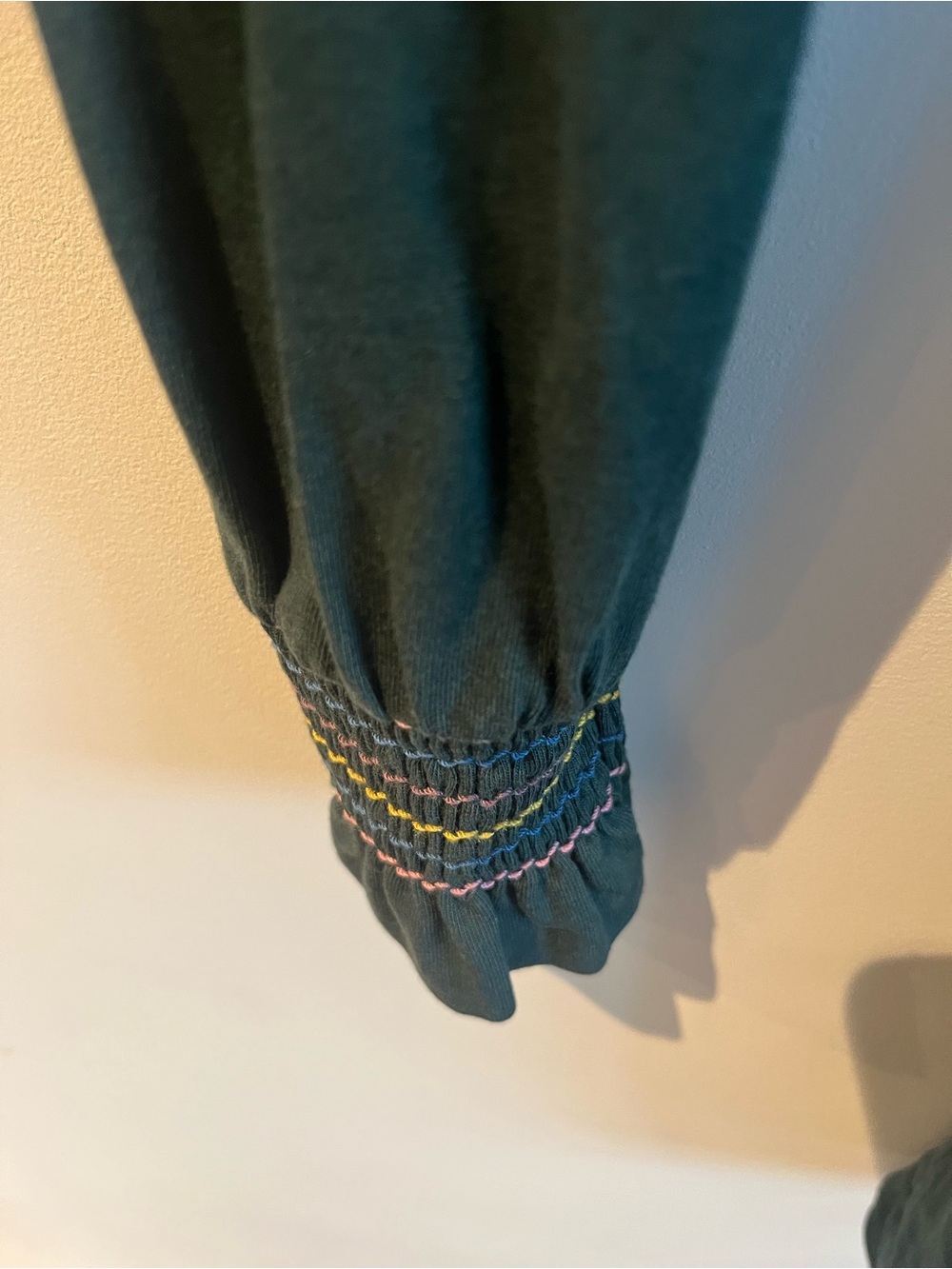 Boden Green Smocked JerseyDress - Picture 3 of 6